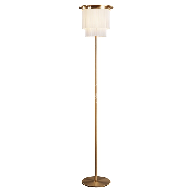 Houtique Cream Floor Lamp: Sleek & Stylish Illuminate 3D model image 1