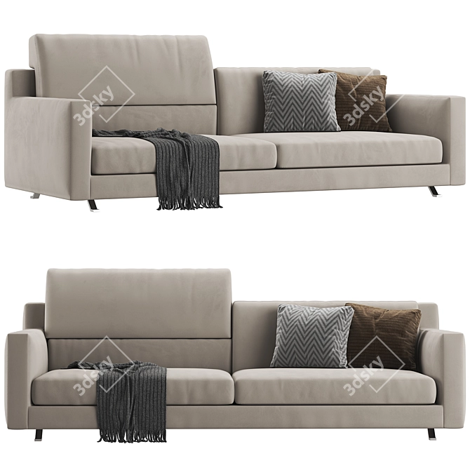 Elegant Frigerio James Sofa 3D model image 2