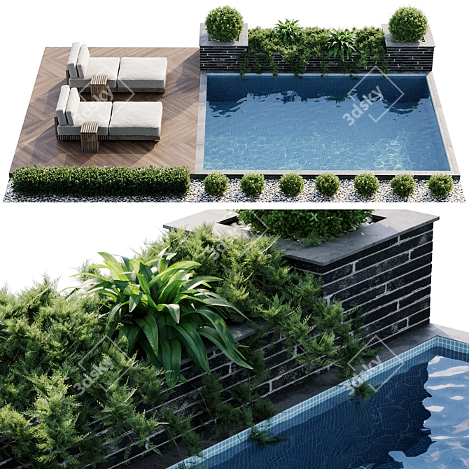 Versatile Swimming Pool Solution 3D model image 6