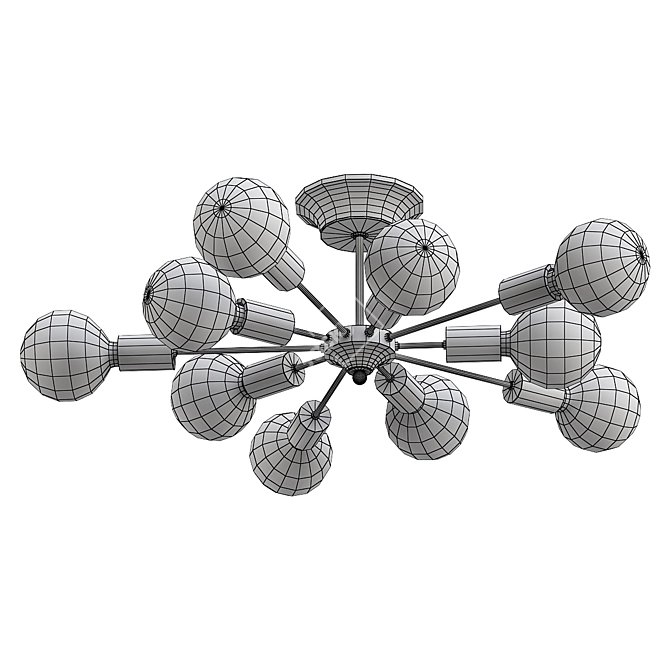 Elegant Vitaluce V4261 Ceiling Chandelier 3D model image 2