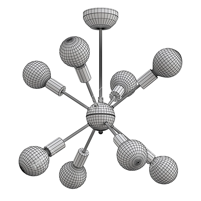 Vitaluce V4336 8-Light Chandelier 3D model image 2