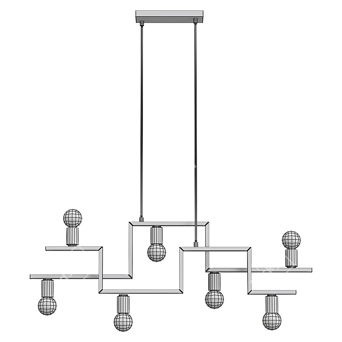 Elegant Pendant Chandelier: fembard 43365 3D model image 2