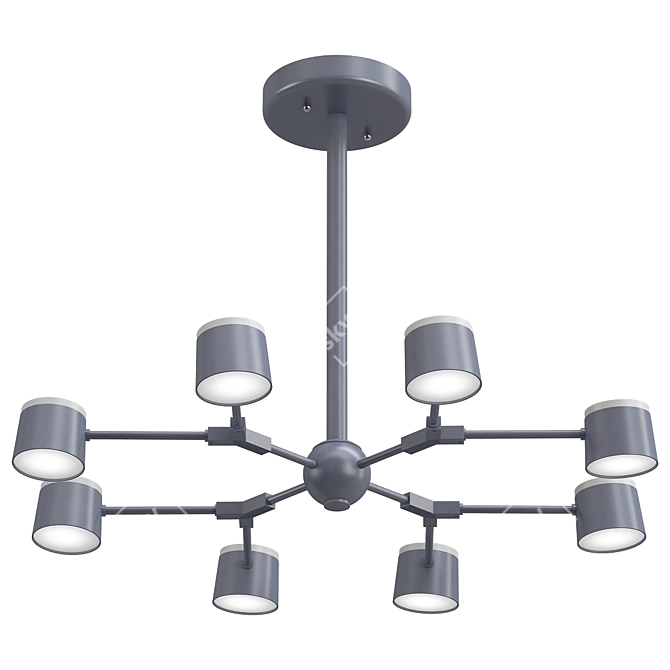 Elegant Crystal Lux Madrid Pendant 3D model image 1