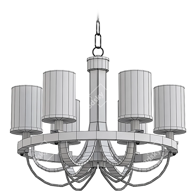 Elegant Ombra Pendant Light 3D model image 2