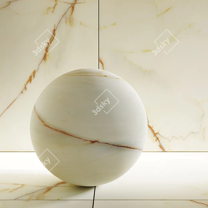 Onyx Blanche Porcelain Tiles: Sleek and Stylish Surface 3D model image 2