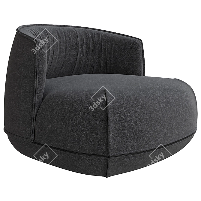 Title: Brioni Up Armchair: Sleek Design, High Quality 3D model image 2