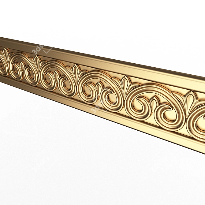 Elegant Ornament Molding 03 3D model image 2