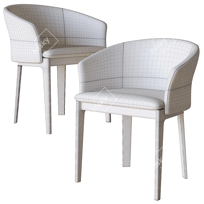 Modern Style Devon Chair 3D model image 3