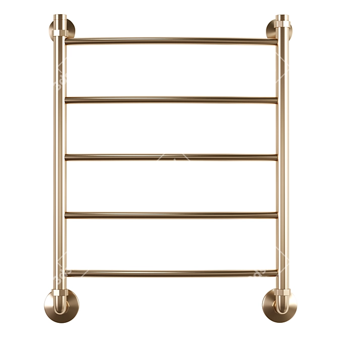 Bronze Water Heated Towel Rail - EWRIKA Sappho D 70x50 3D model image 1