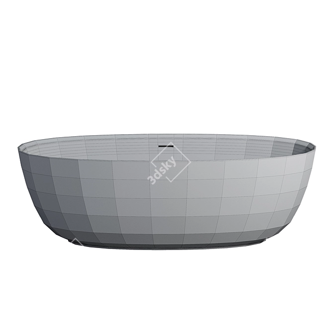 Luxurious Arezzo 1700: Modern Double Ended Bath 3D model image 2