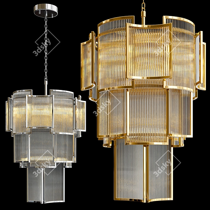 Elevate your space with Eichholtz Chandelier 3D model image 1