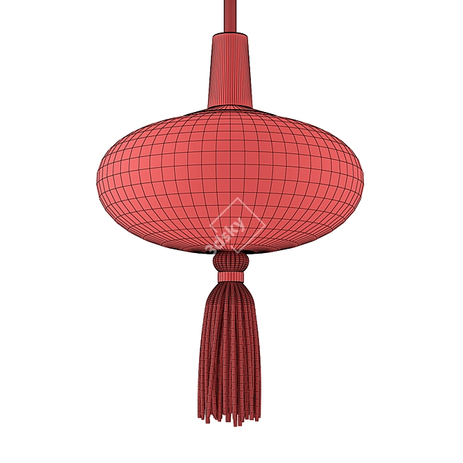 Glass Tassel Pendant Light 3D model image 3