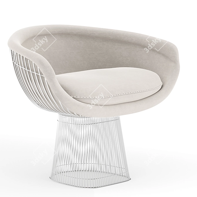 Platner Lounge Chair - Elegant and Versatile Design 3D model image 2