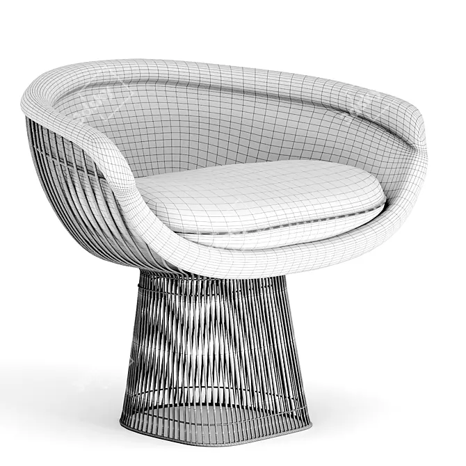 Platner Lounge Chair - Elegant and Versatile Design 3D model image 5