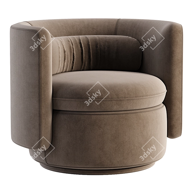 Modern Swivel Chair with Alessandra Design 3D model image 3