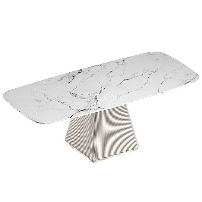 Frandiss Marble-Texture Dining Table 3D model image 1