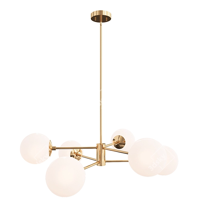 Glint 6-Light Statement Chandelier 3D model image 1