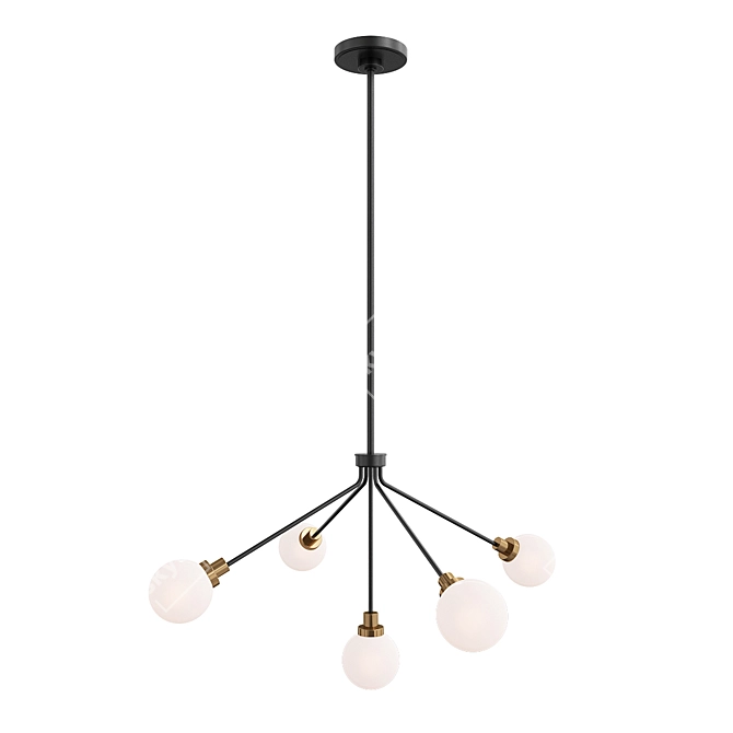 Anston Sputnik Linear Chandelier 3D model image 1