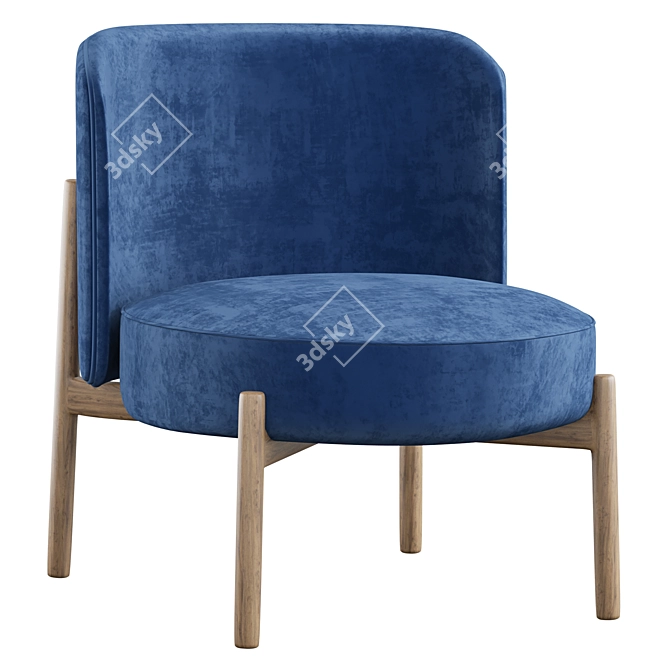 Elegant Amalia Armchair 3D model image 1