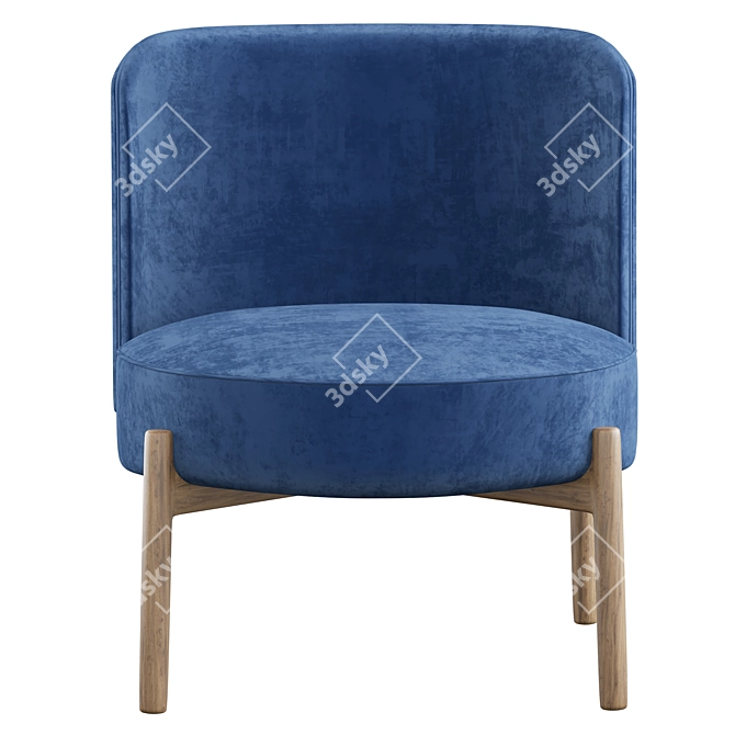 Elegant Amalia Armchair 3D model image 2