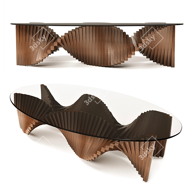 Modis Coffee Table: Contemporary Sophistication 3D model image 1