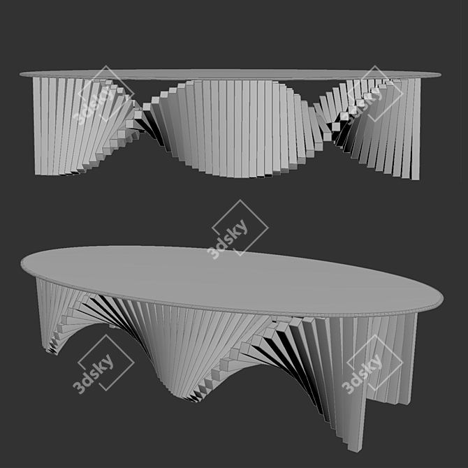 Modis Coffee Table: Contemporary Sophistication 3D model image 2