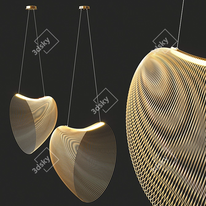 Sleek Illan LED Pendant Lamp 3D model image 2