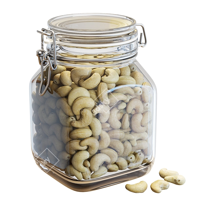 Premium Fido Jar: Cashews Delight 3D model image 1