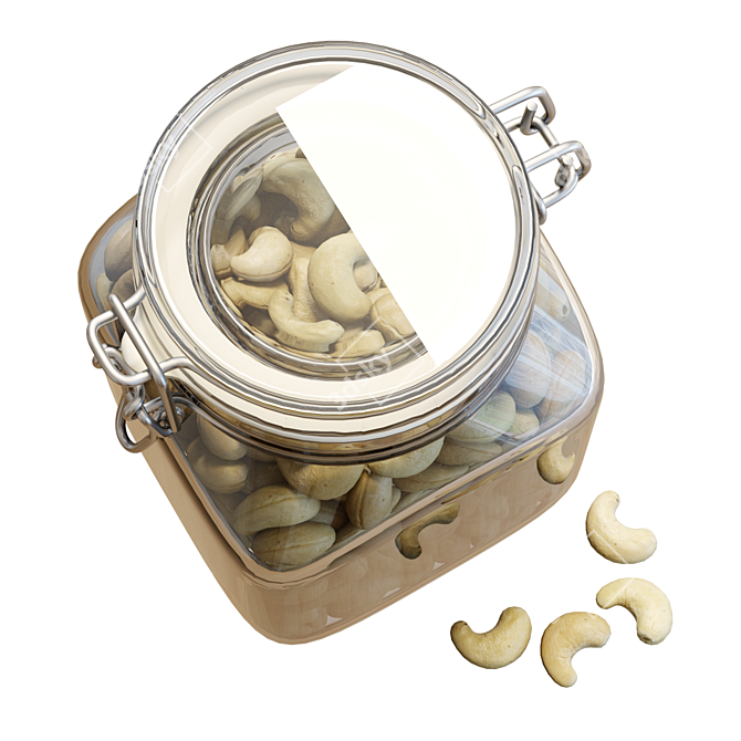 Premium Fido Jar: Cashews Delight 3D model image 3