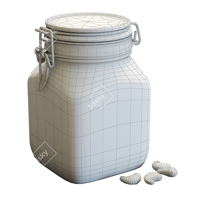 Premium Fido Jar: Cashews Delight 3D model image 6