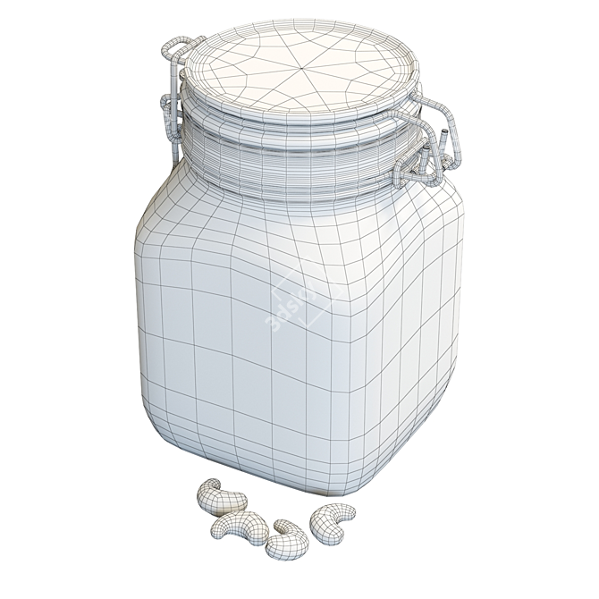 Premium Fido Jar: Cashews Delight 3D model image 7