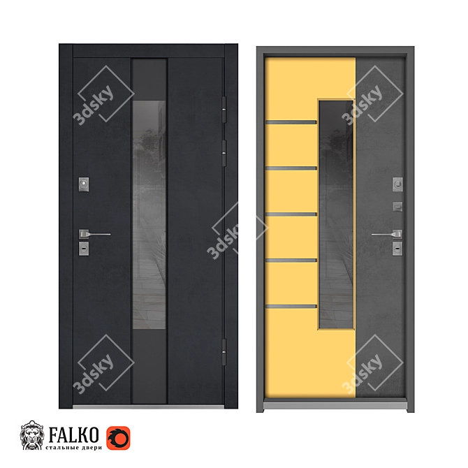 Elegans 800: Siberian Crafted Custom Doors 3D model image 1