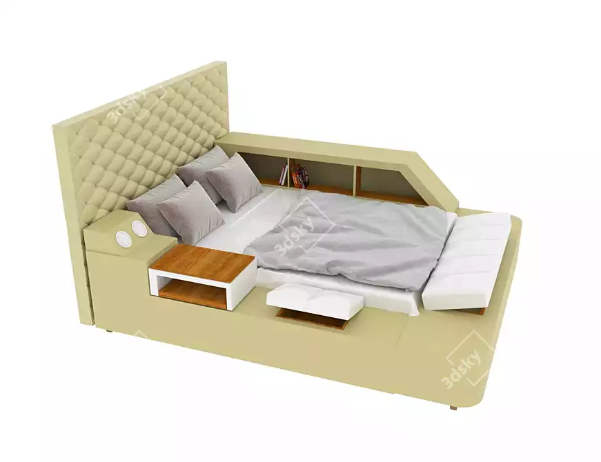 Modern Sofa Bed: Multifunctional & Stylish 3D model image 2
