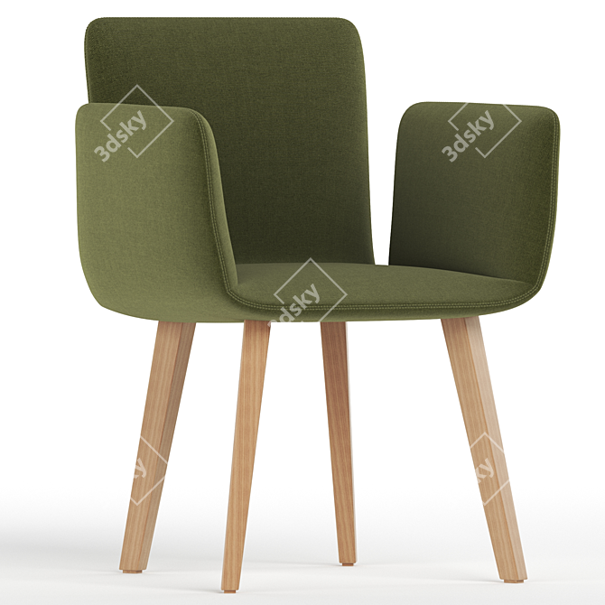 Sleek Jalis Chair 3D model image 1