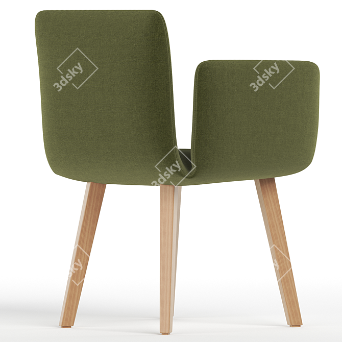 Sleek Jalis Chair 3D model image 4