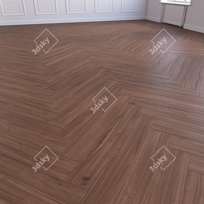 Title: Premium Wood Parquet Flooring 3D model image 3