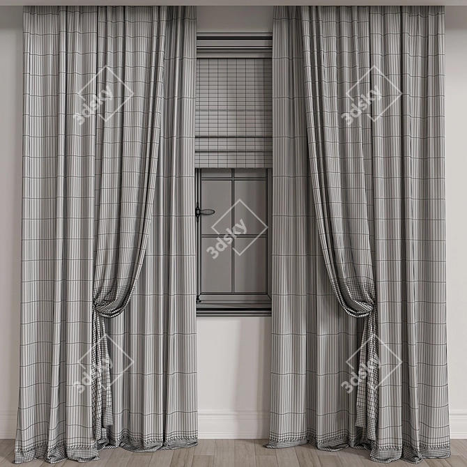 Elegant Drapery for Render 3D model image 3