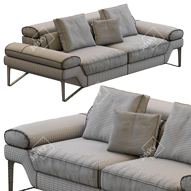 Elegant Luxury Egoitaliano Princess Sofa 3D model image 5