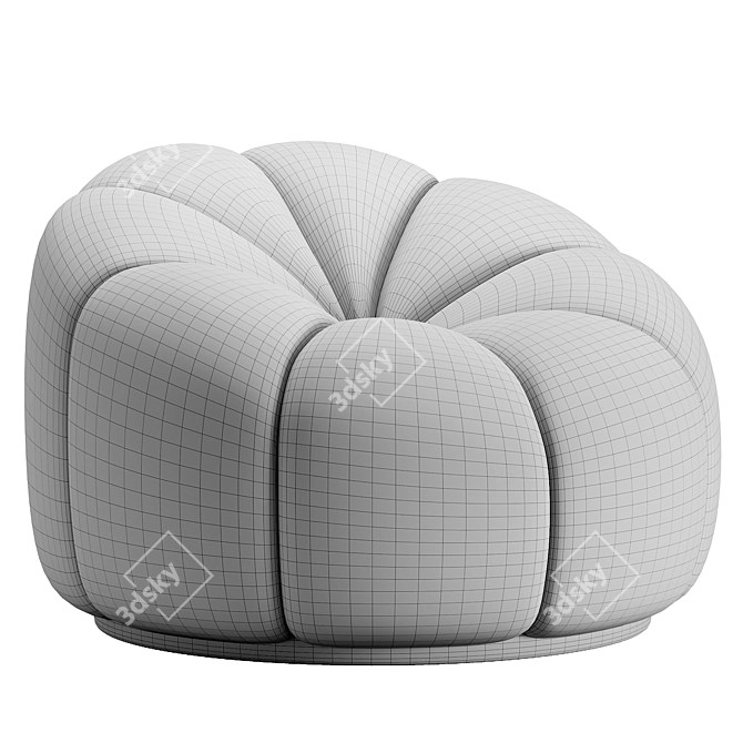 Modern Marshmellow Swivel Chair 3D model image 4