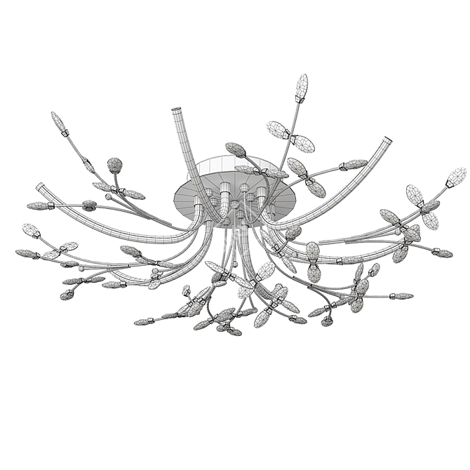 Eurosvet Bianka 90037/6 - Elegant Chrome Pendant Light 3D model image 3