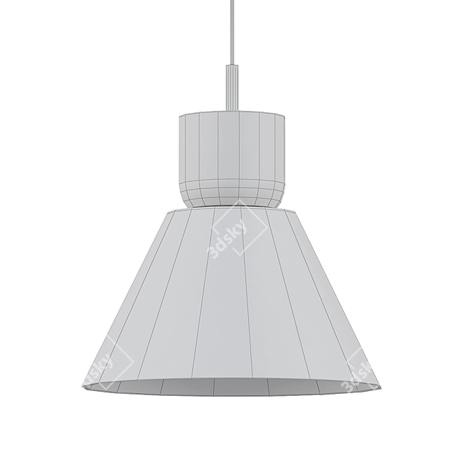 Elegant Metal Pendant Light 3D model image 2