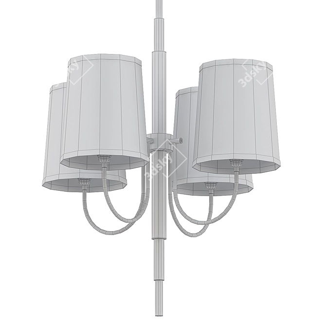 Lawton 4 Light Chandelier: Elegant Illumination 3D model image 2