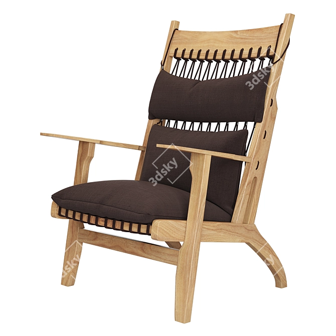 Susa Lounge Chair: Modern, Stylish, Comfort 3D model image 5