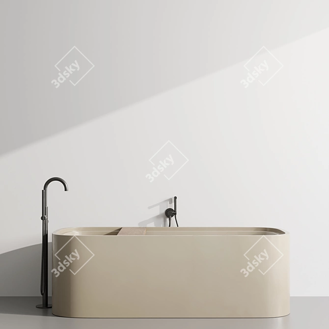 Serenity Stone Freestanding Bathtub 3D model image 2