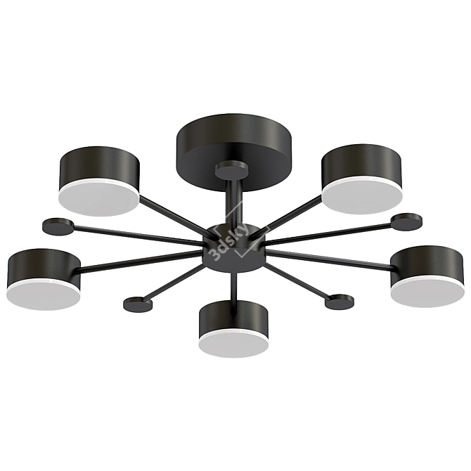 Elegant LED Ceiling Chandelier 3D model image 1