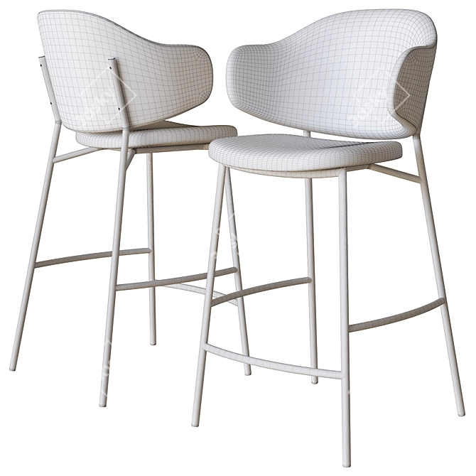 Sleek Holly Stool: Calligaris 3D model image 5