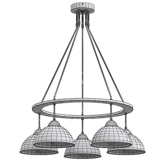 MW Light Formula: Stylish Pendant Chandelier 3D model image 2