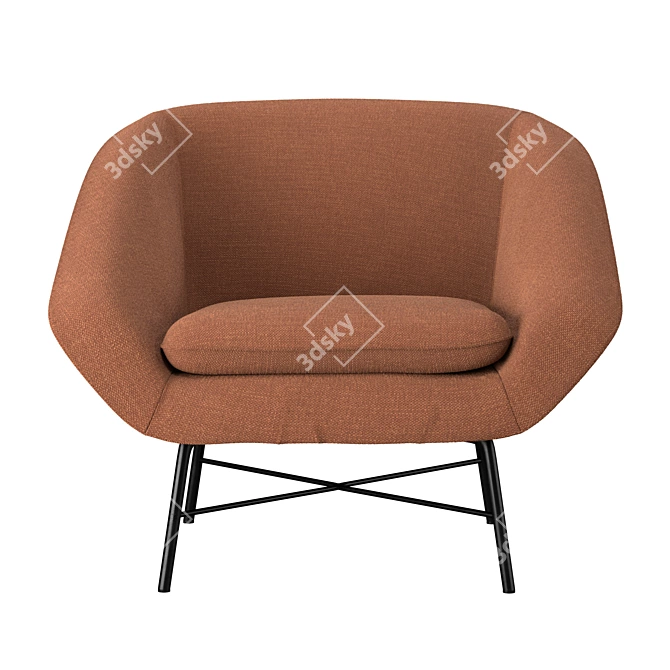 Stylish Barrow Lounge Chair 3D model image 4