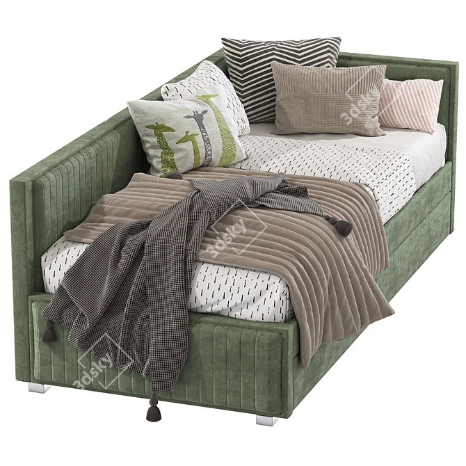 Hawthorne Daybed: Stylish Trundle Sofa Bed 3D model image 4