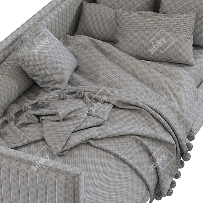 Hawthorne Daybed: Stylish Trundle Sofa Bed 3D model image 5